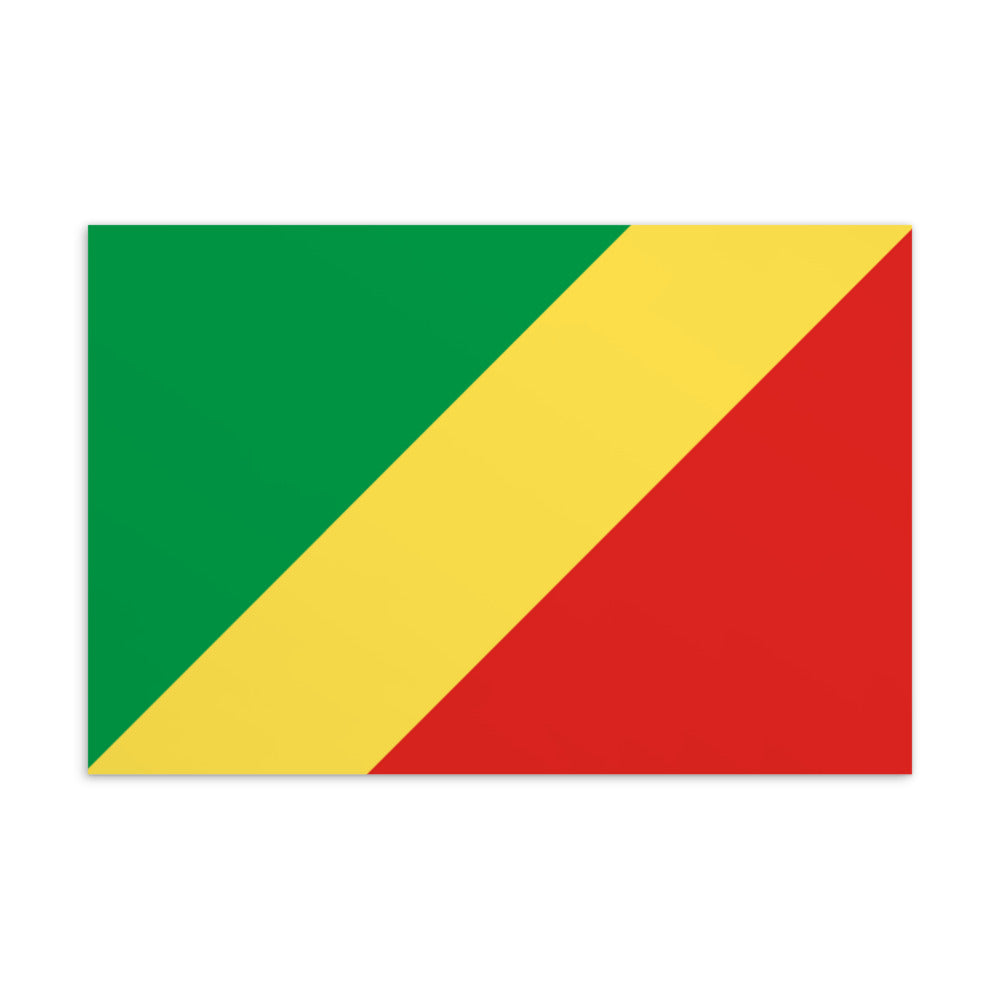 National Flag Postcards - Collection 1 Republic of the Congo postcard