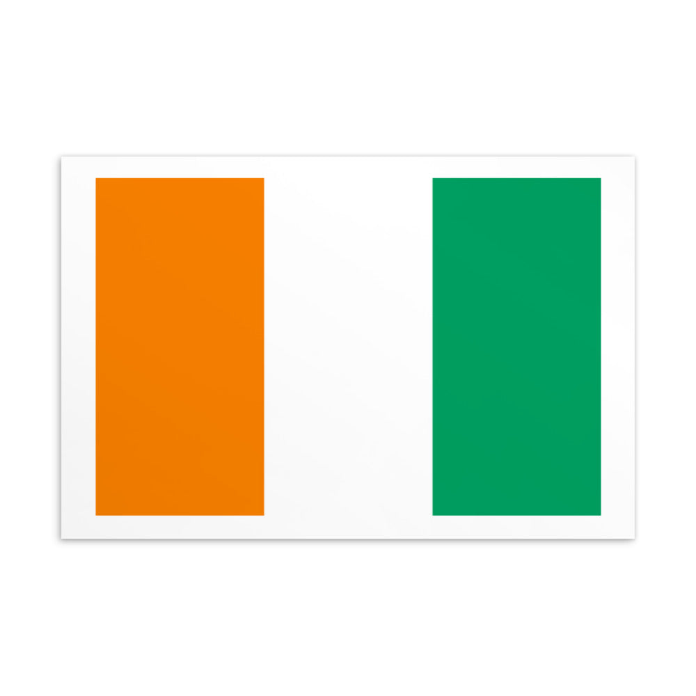 National Flag Postcards - Collection 1 Côte d'Ivoire postcard