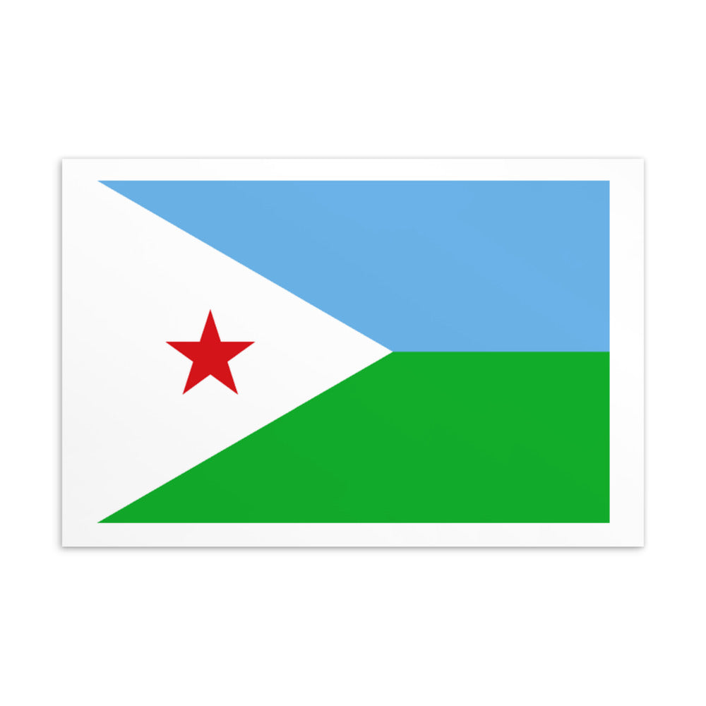 National Flag Postcards - Collection 1 Djibouti postcard