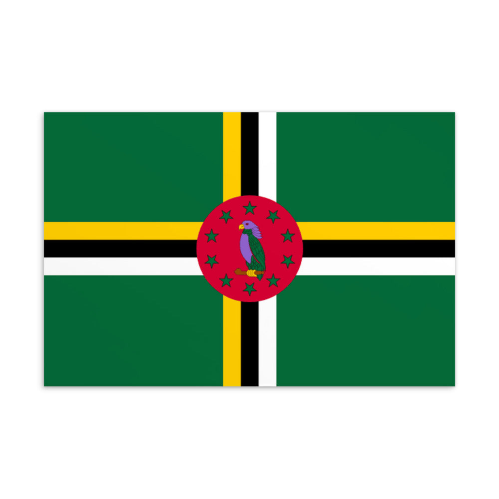 National Flag Postcards - Collection 1 Dominica postcard
