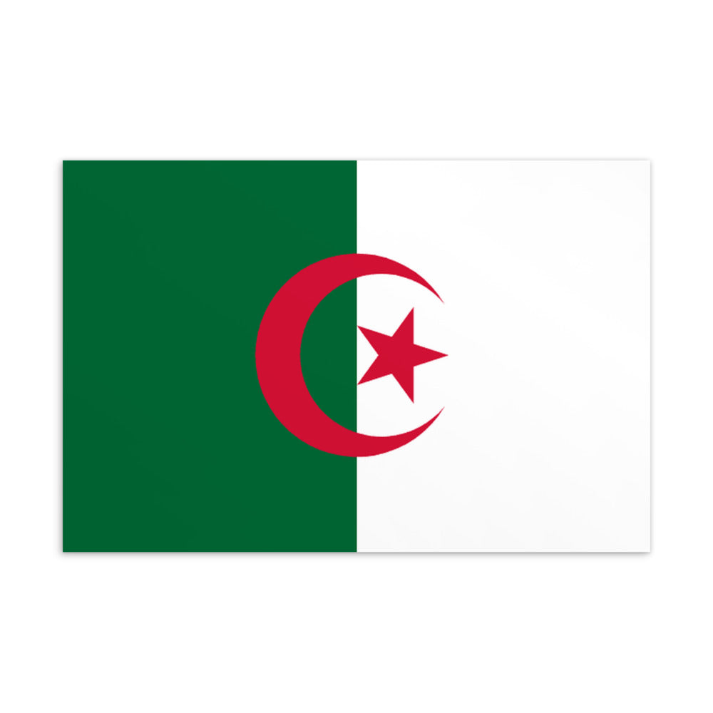 National Flag Postcards - Collection 1 Algeria postcard