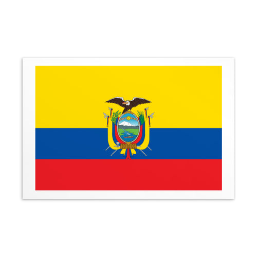National Flag Postcards - Collection 1 Ecuador / 4×6