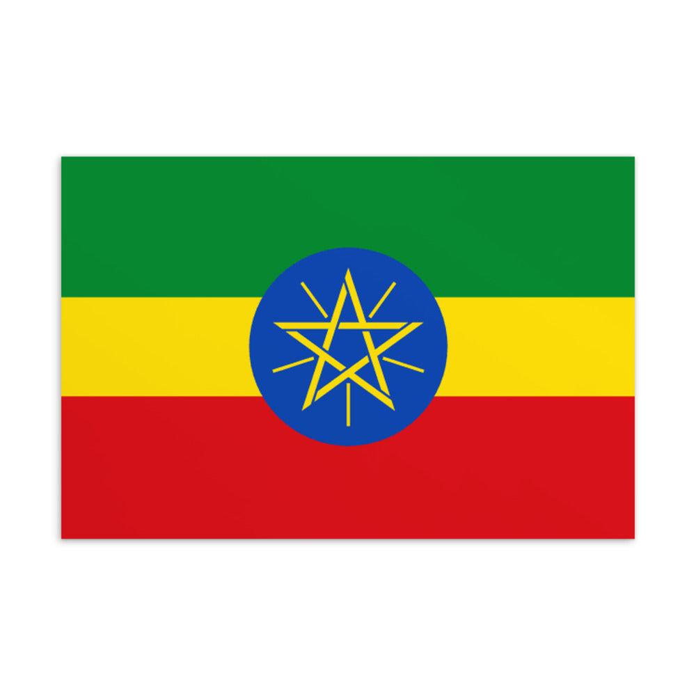 National Flag Postcards - Collection 1 Ethiopia postcard