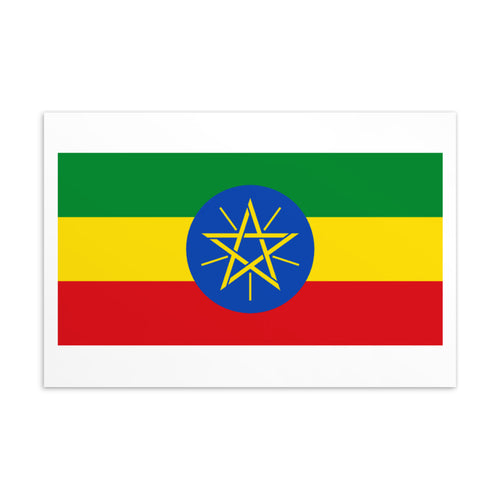 National Flag Postcards - Collection 1 Ethiopia / 4×6