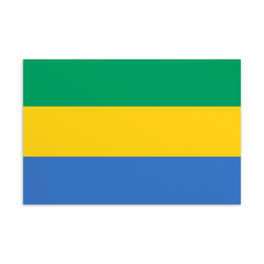 National Flag Postcards - Collection 1 Gabon postcard