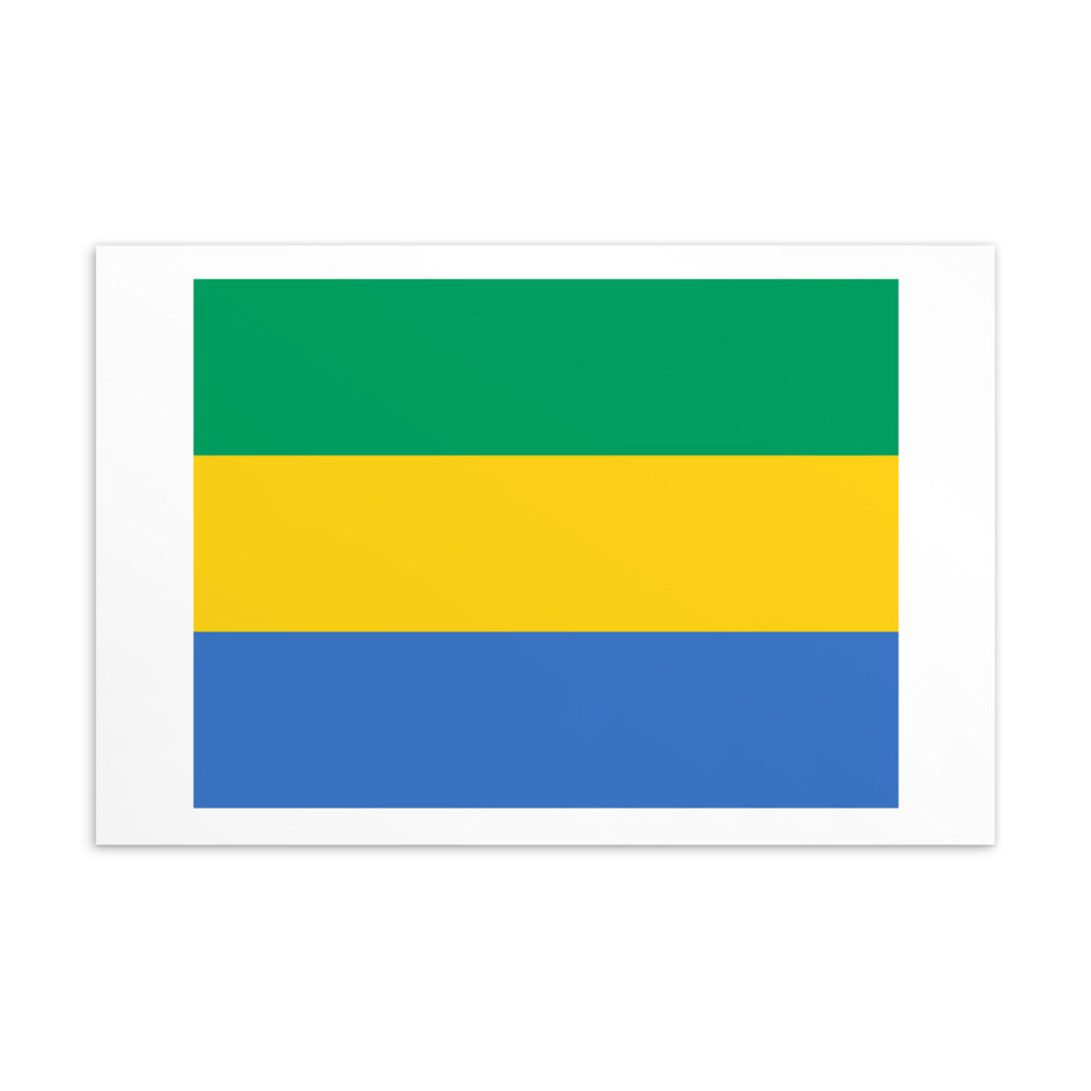 National Flag Postcards - Collection 1 Gabon postcard
