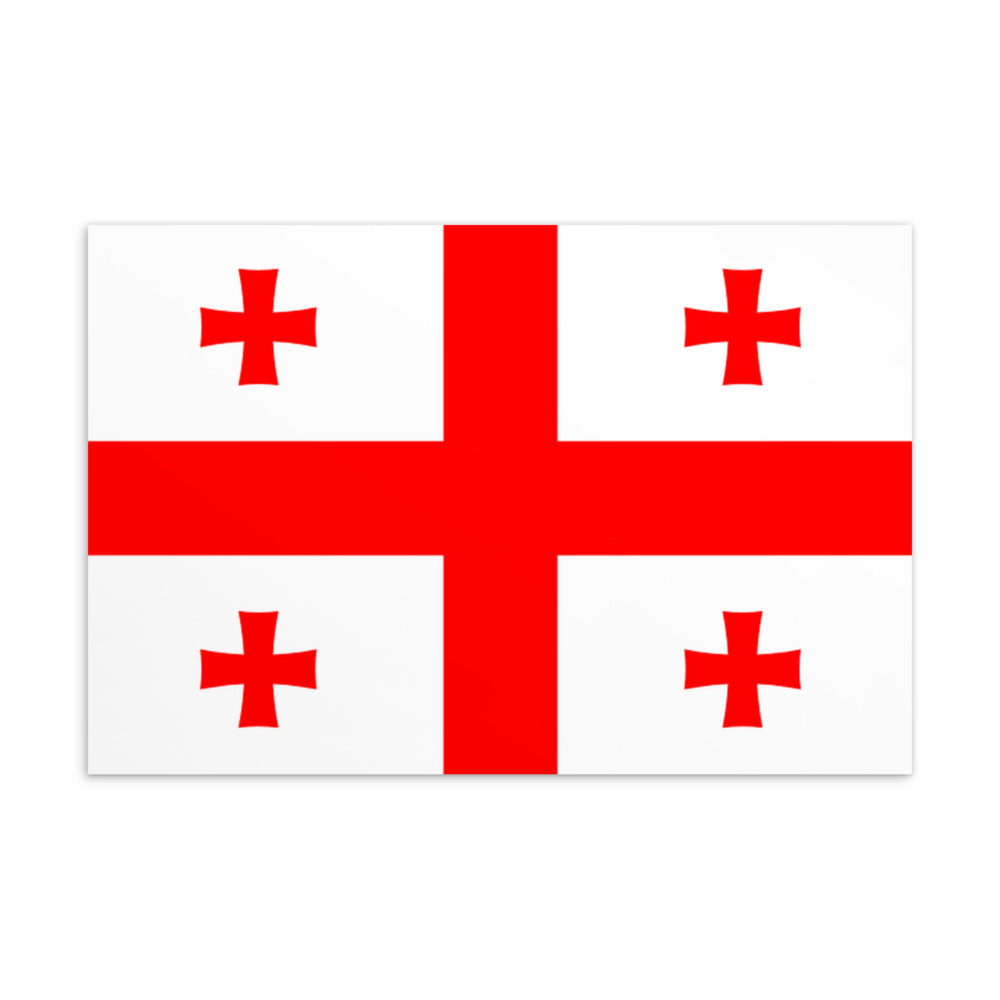 National Flag Postcards - Collection 1 Georgia postcard