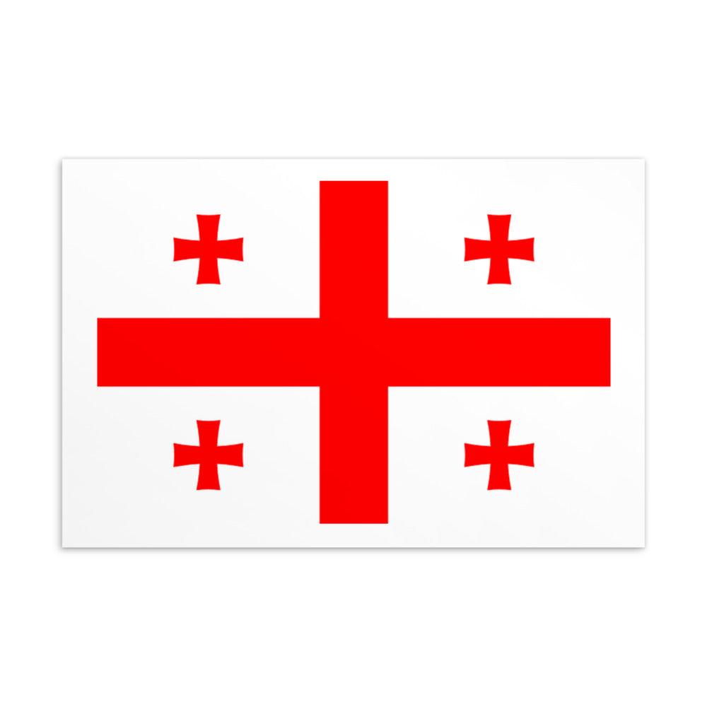 National Flag Postcards - Collection 1 Georgia postcard