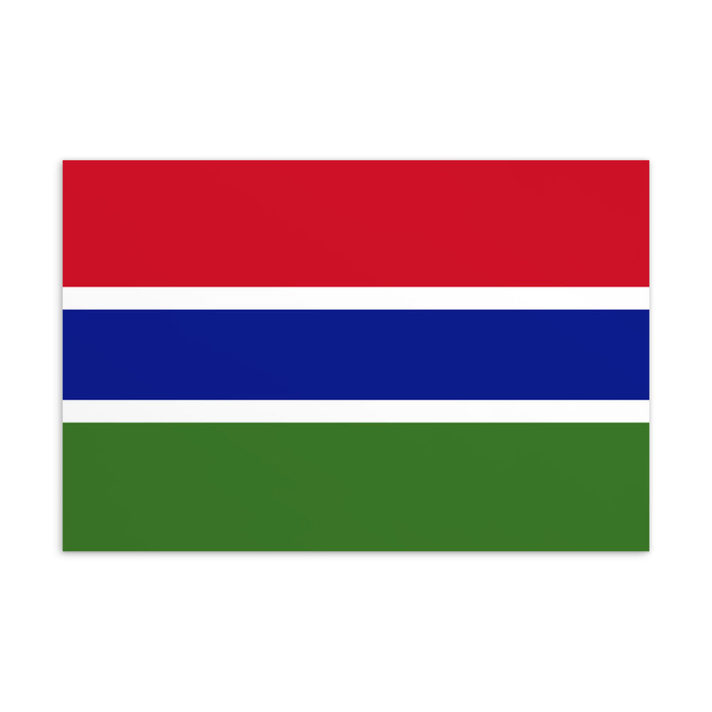 National Flag Postcards - Collection 1 Gambia postcard