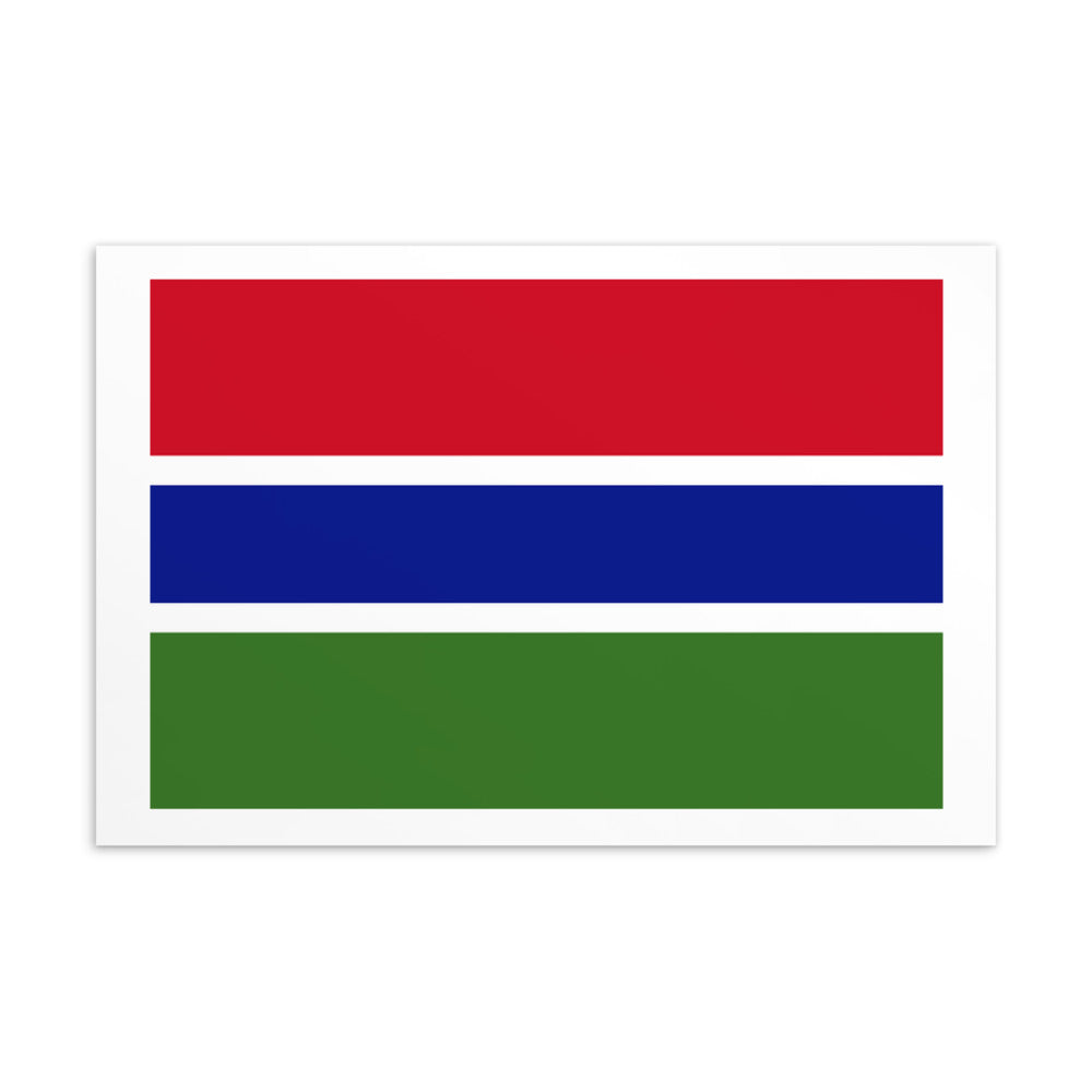 National Flag Postcards - Collection 1 Gambia postcard