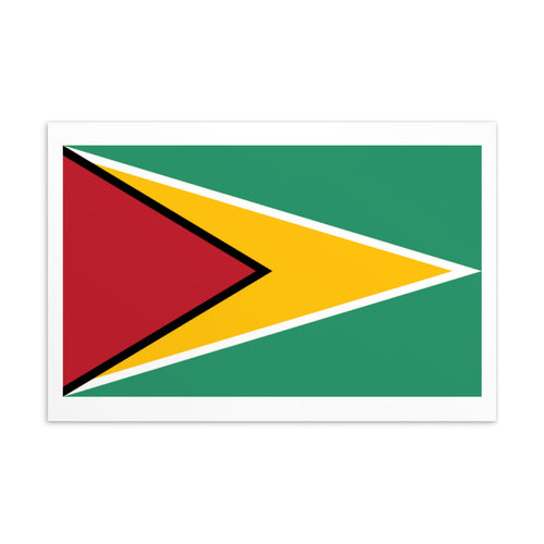 National Flag Postcards - Collection 1 Guyana / 4×6