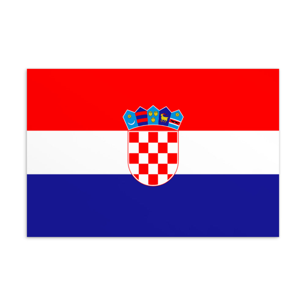 National Flag Postcards - Collection 1 Croatia postcard