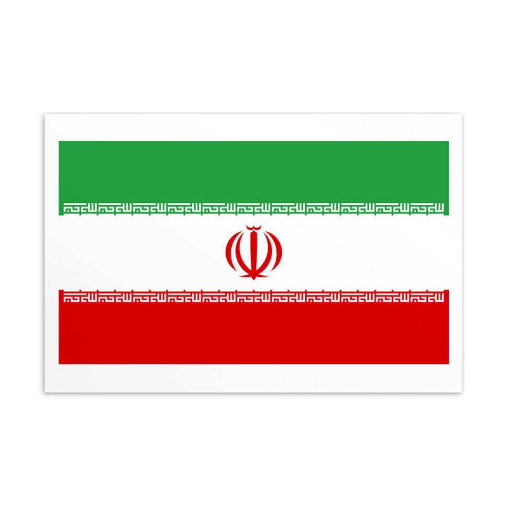 National Flag Postcards - Collection 1 Iran postcard