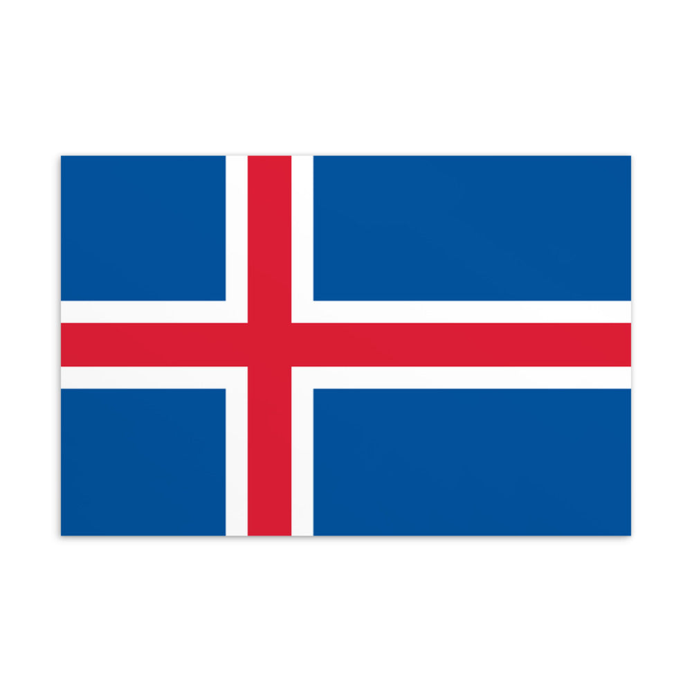 National Flag Postcards - Collection 1 Iceland postcard