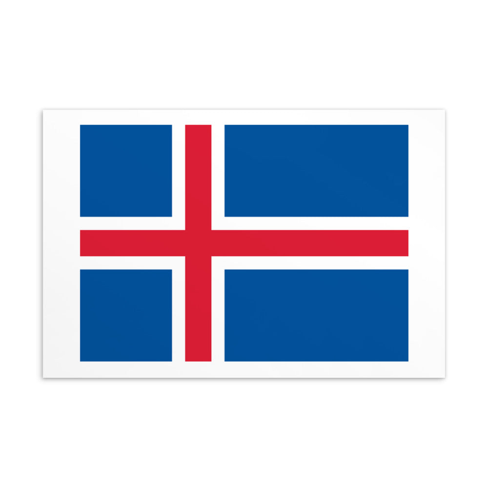 National Flag Postcards - Collection 1 Iceland postcard