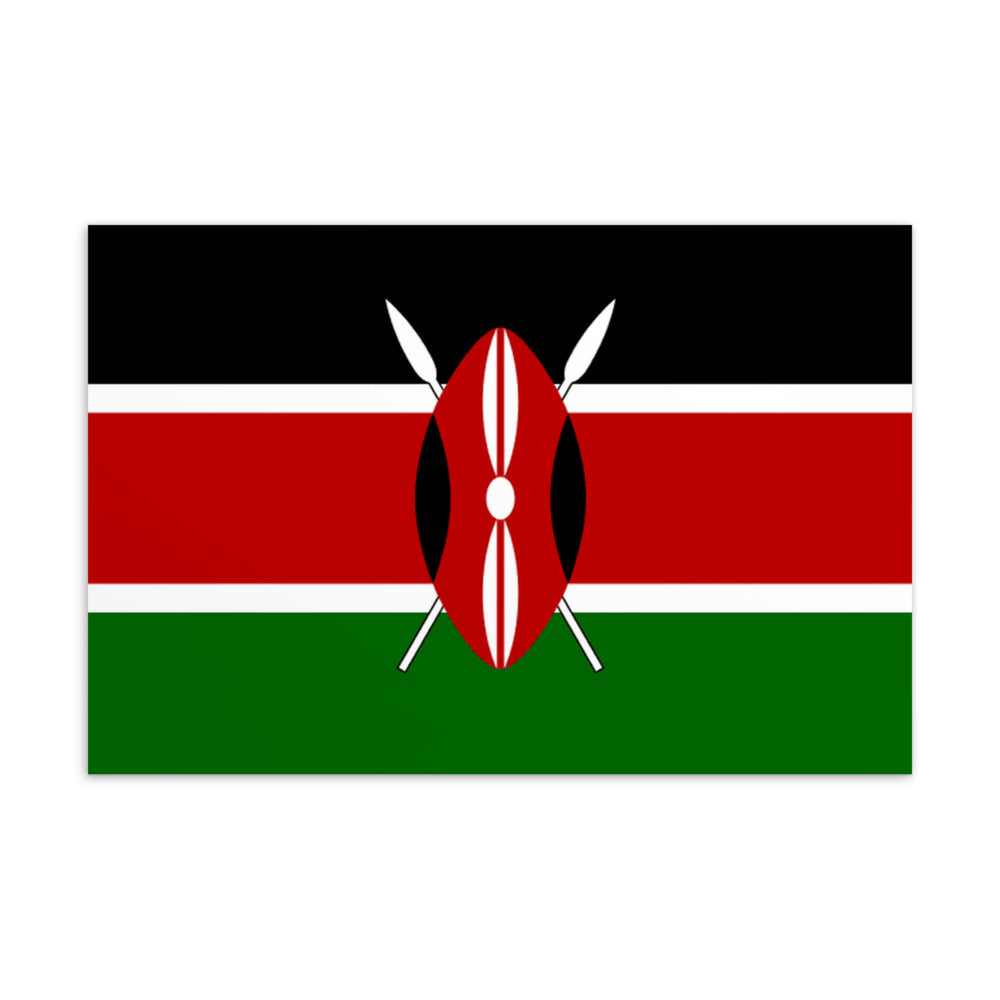 National Flag Postcards - Collection 1 Kenya postcard