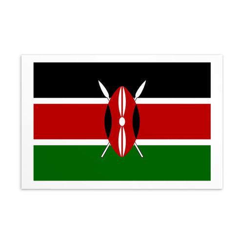 National Flag Postcards - Collection 1 Kenya / 4×6