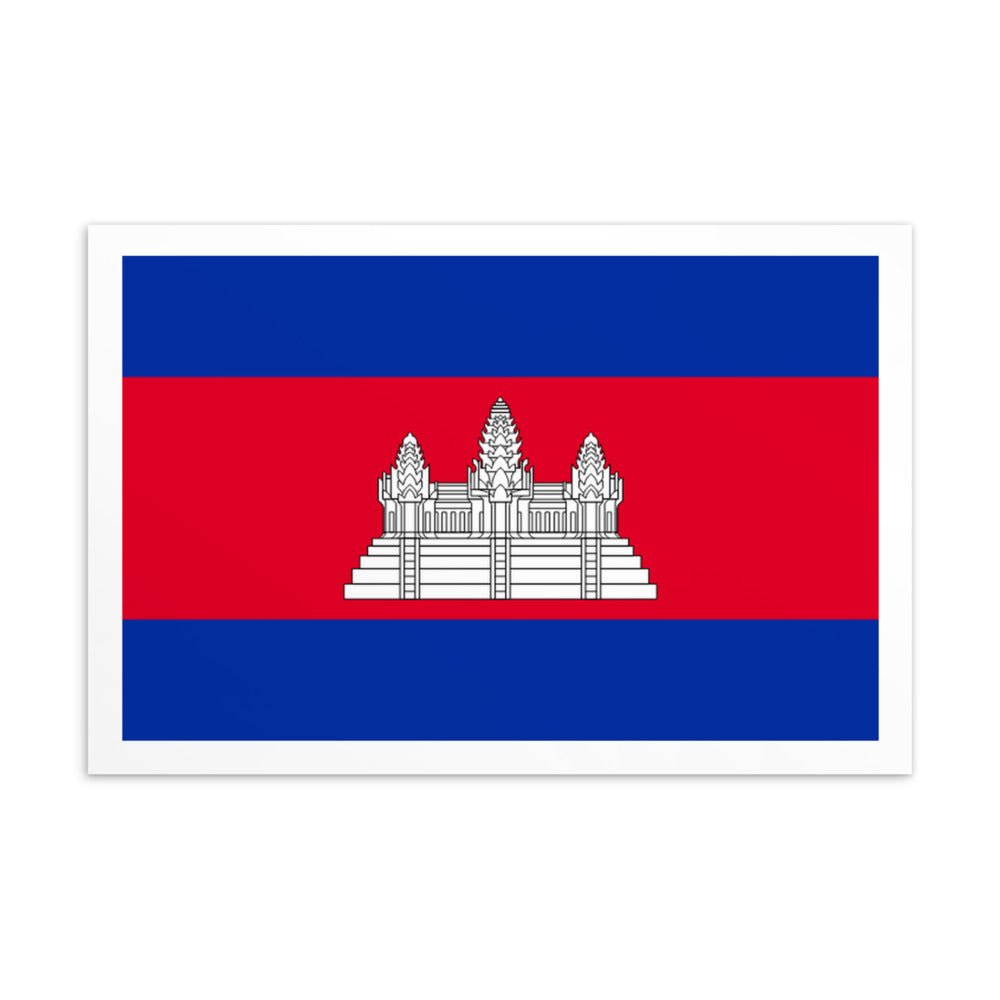 National Flag Postcards - Collection 1 Cambodia postcard