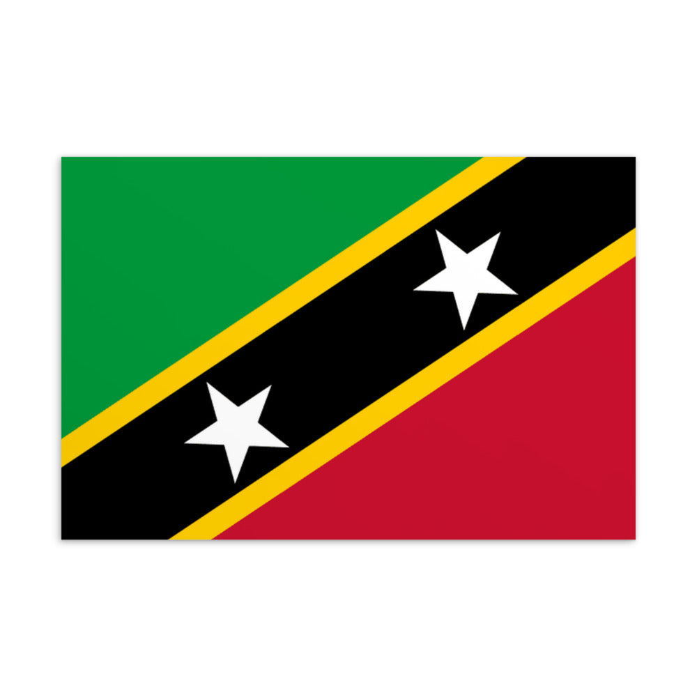 National Flag Postcards - Collection 1 St. Kitts & Nevis postcard