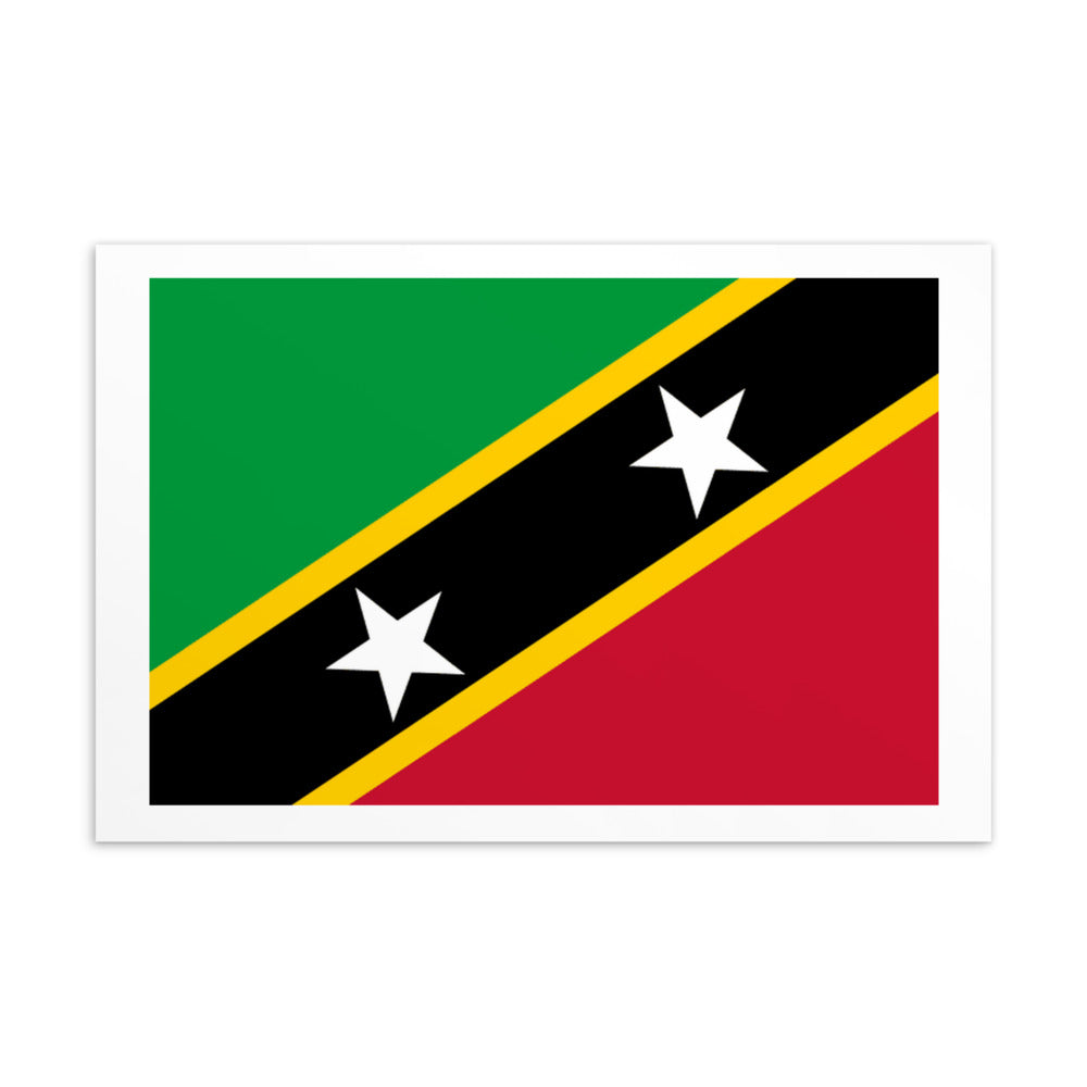 National Flag Postcards - Collection 1 St. Kitts & Nevis postcard