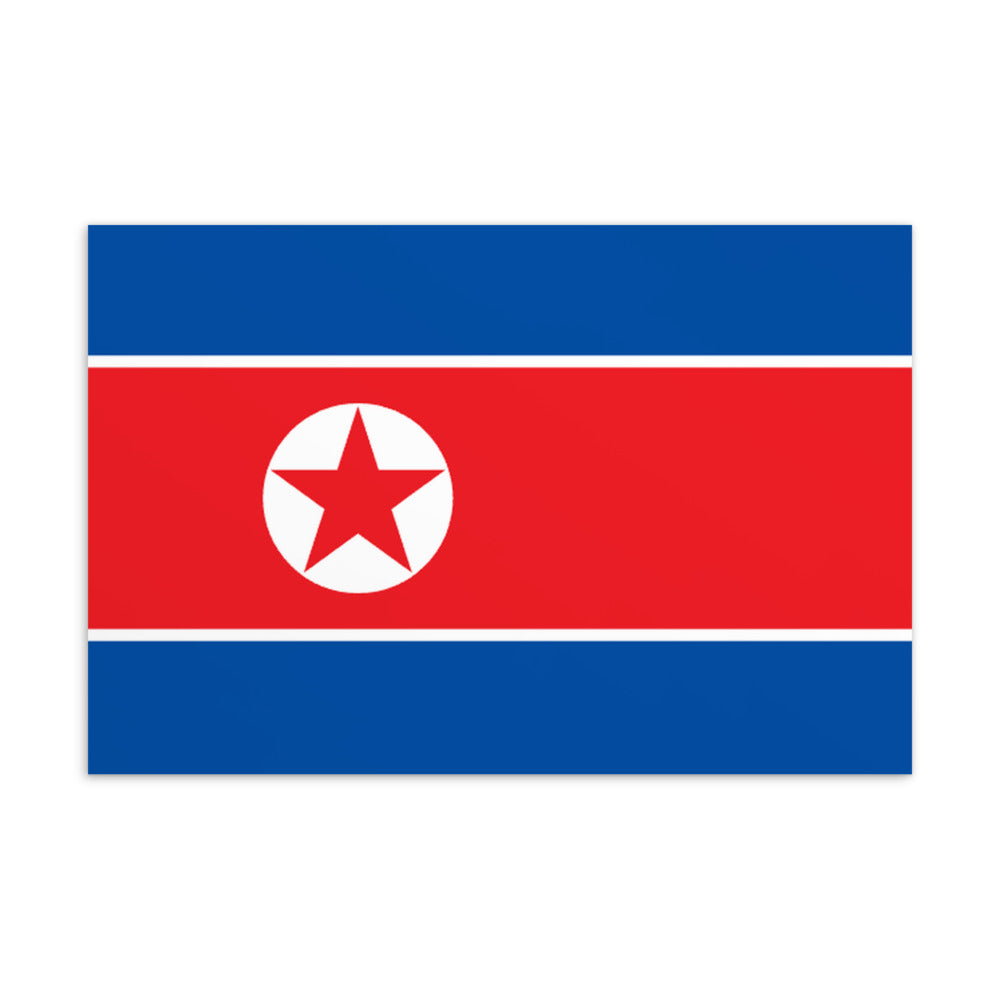 National Flag Postcards - Collection 1 North Korea postcard