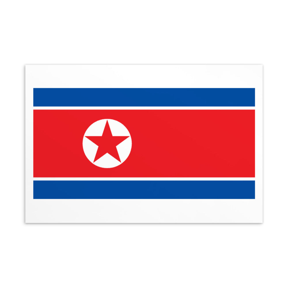 National Flag Postcards - Collection 1 North Korea postcard