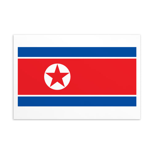 National Flag Postcards - Collection 1 North Korea / 4×6
