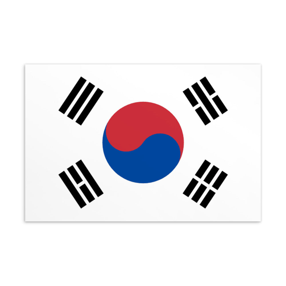 National Flag Postcards - Collection 1 South Korea postcard