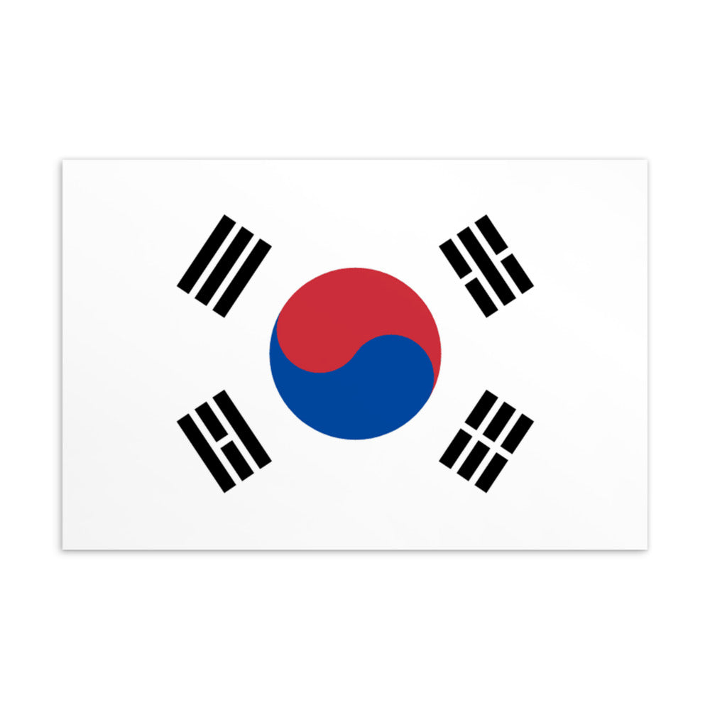 National Flag Postcards - Collection 1 South Korea postcard