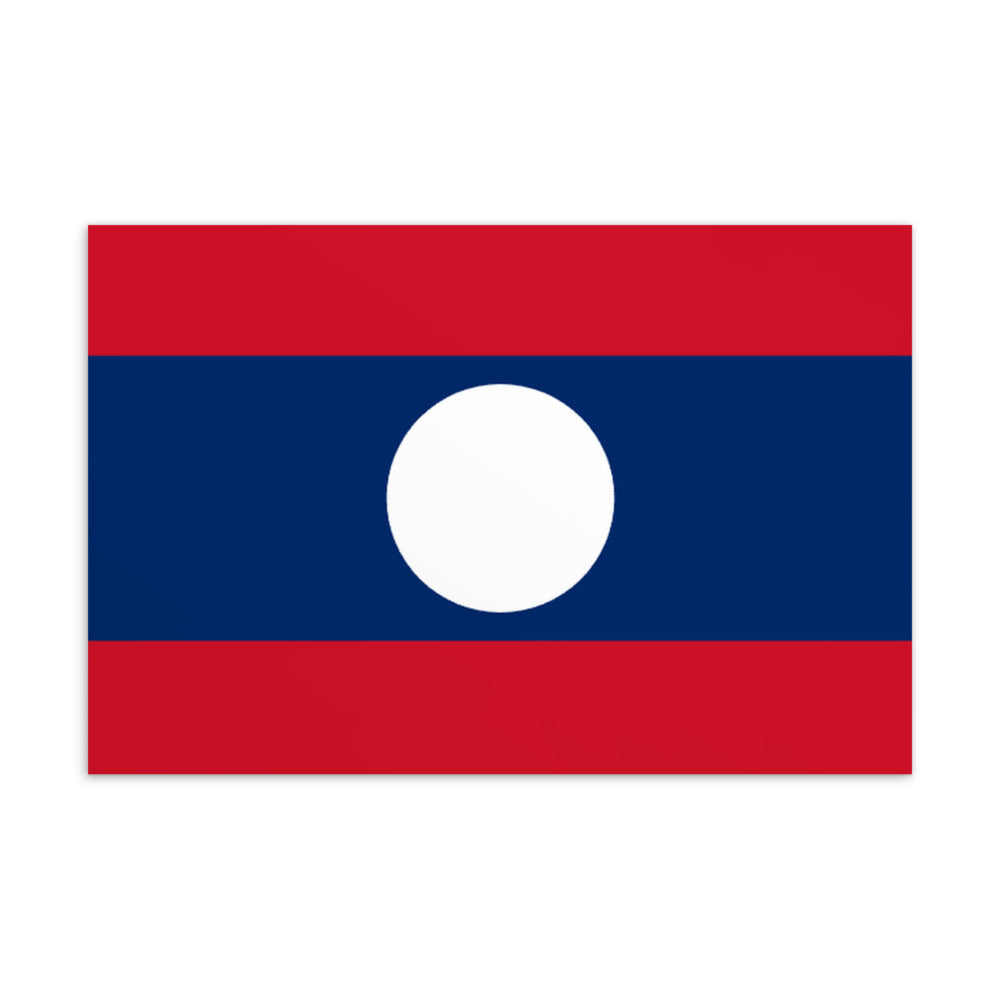 National Flag Postcards - Collection 1 Laos postcard