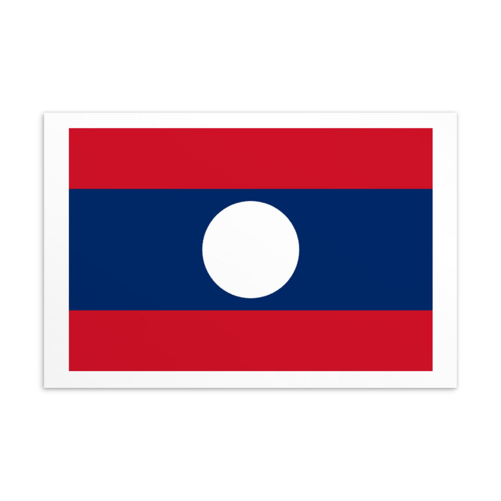 National Flag Postcards - Collection 1 Laos postcard