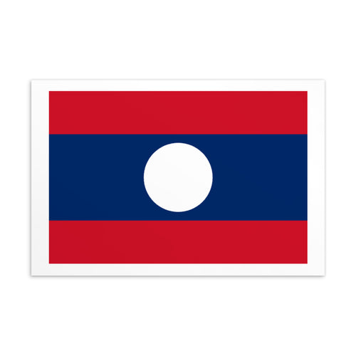 National Flag Postcards - Collection 1 Laos / 4×6
