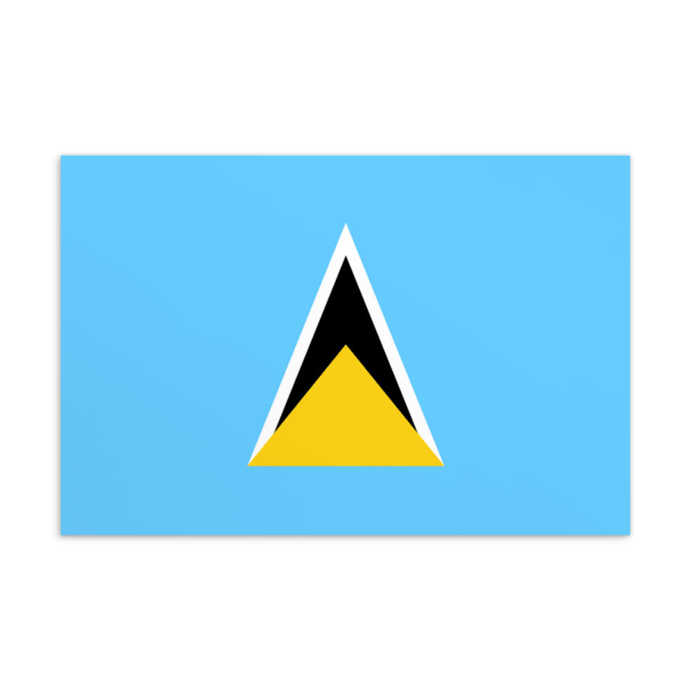 National Flag Postcards - Collection 1 St. Lucia postcard