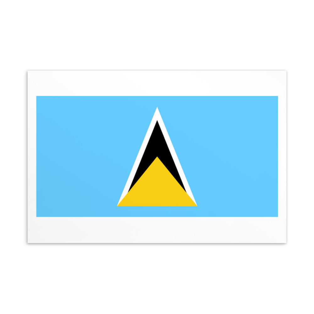 National Flag Postcards - Collection 1 St. Lucia postcard
