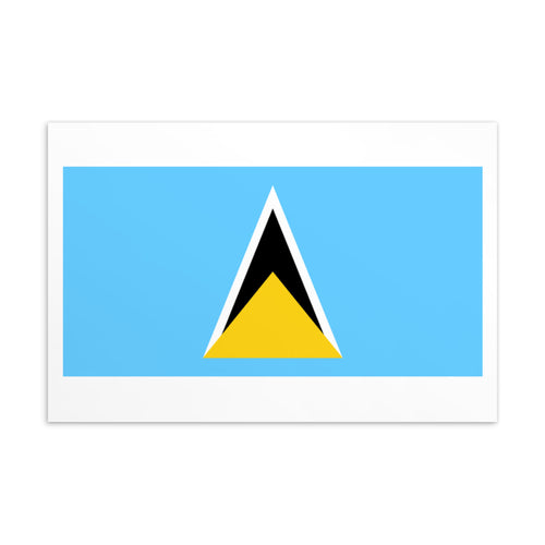 National Flag Postcards - Collection 1 St. Lucia / 4×6