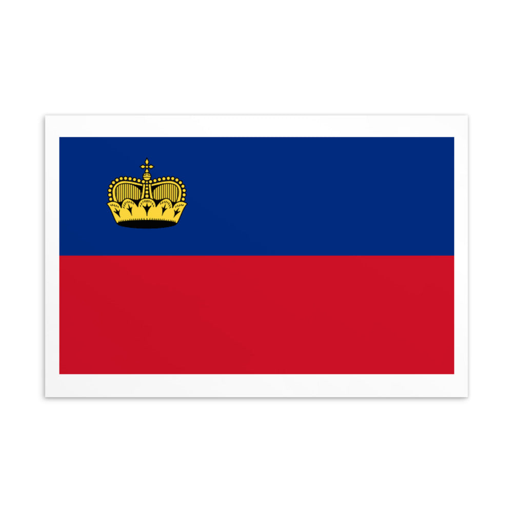 National Flag Postcards - Collection 1 Liechtenstein postcard