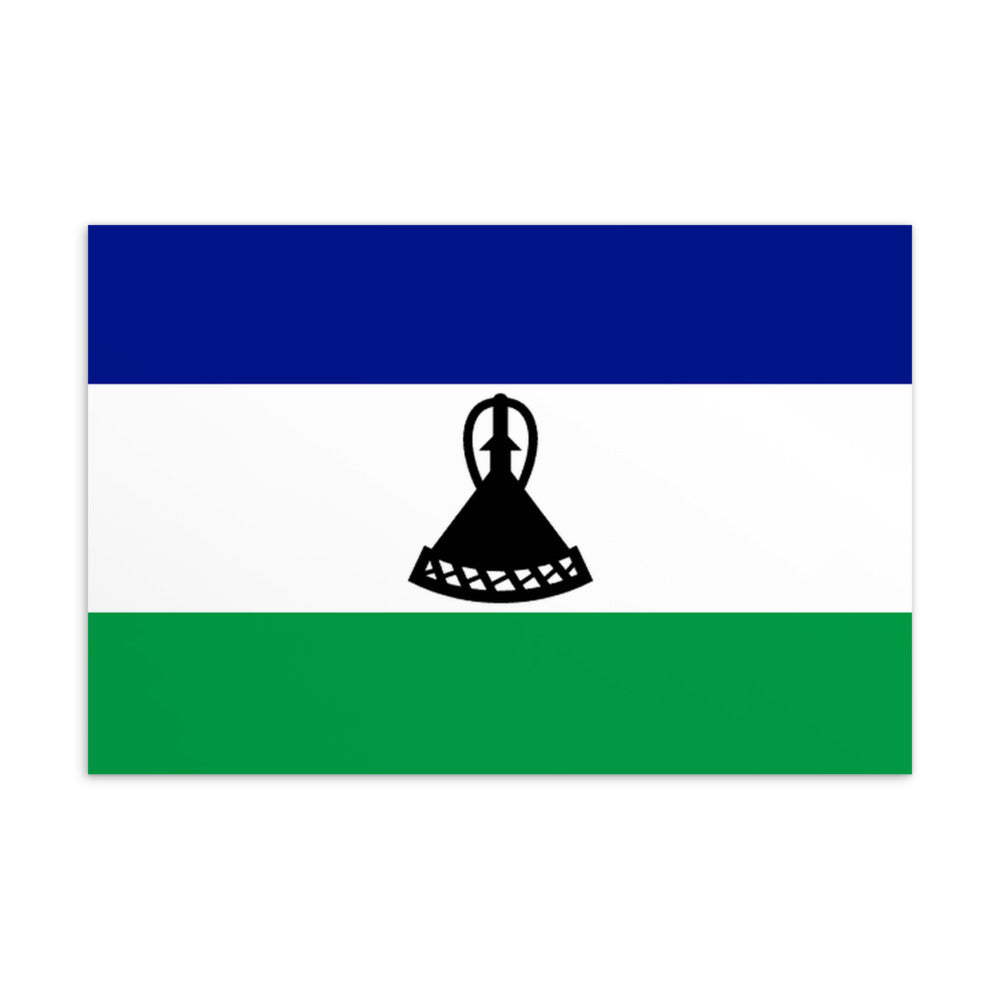 National Flag Postcards - Collection 2 Lesotho postcard