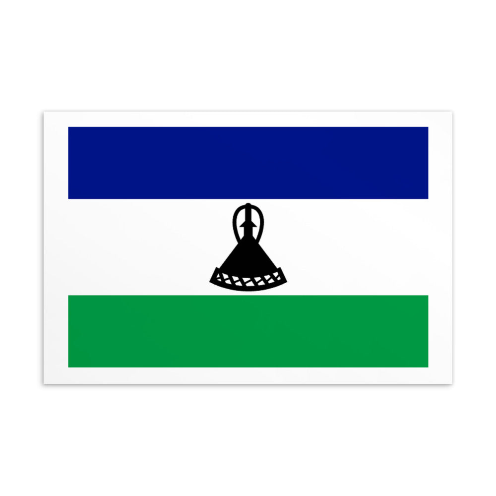 National Flag Postcards - Collection 2 Lesotho postcard