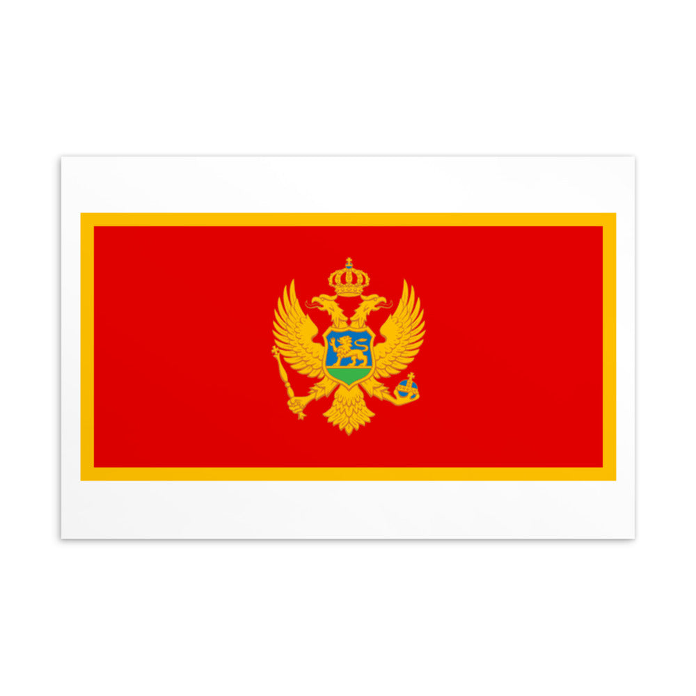 National Flag Postcards - Collection 2 Montenegro postcard