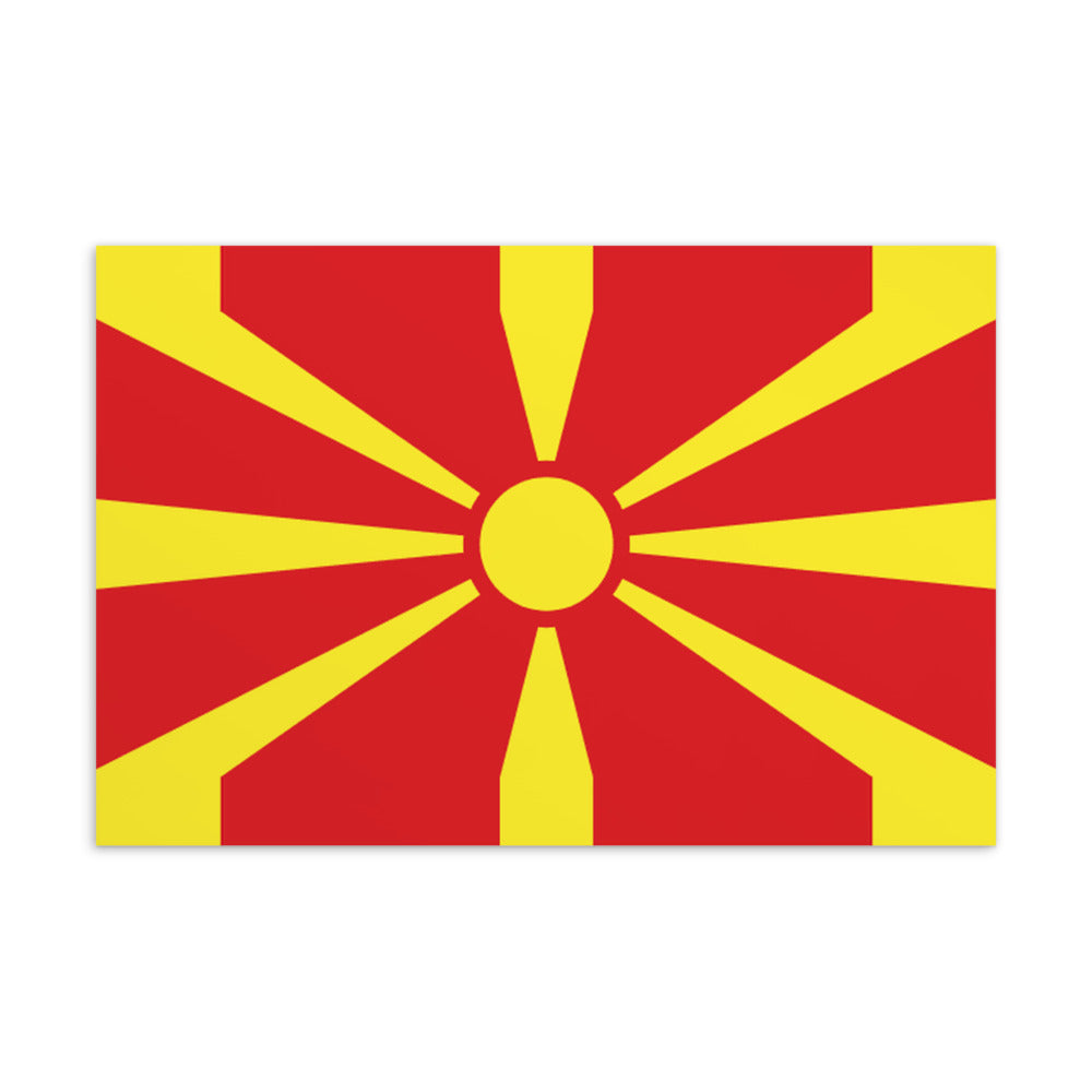 National Flag Postcards - Collection 2 North Macedonia postcard