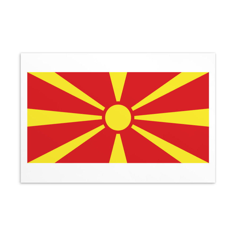 National Flag Postcards - Collection 2 North Macedonia postcard
