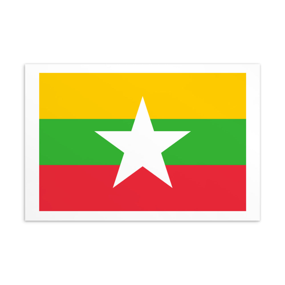 National Flag Postcards - Collection 2 Myanmar postcard
