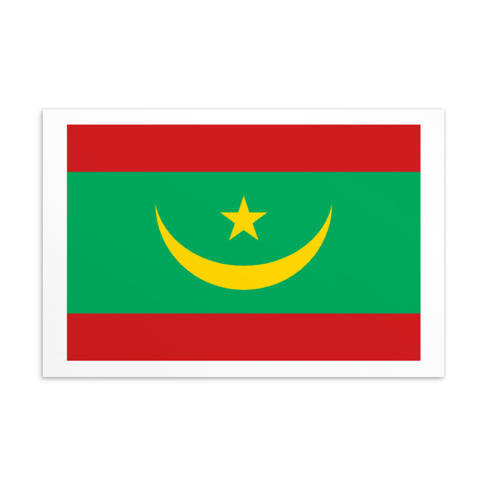 National Flag Postcards - Collection 2 Mauritania postcard