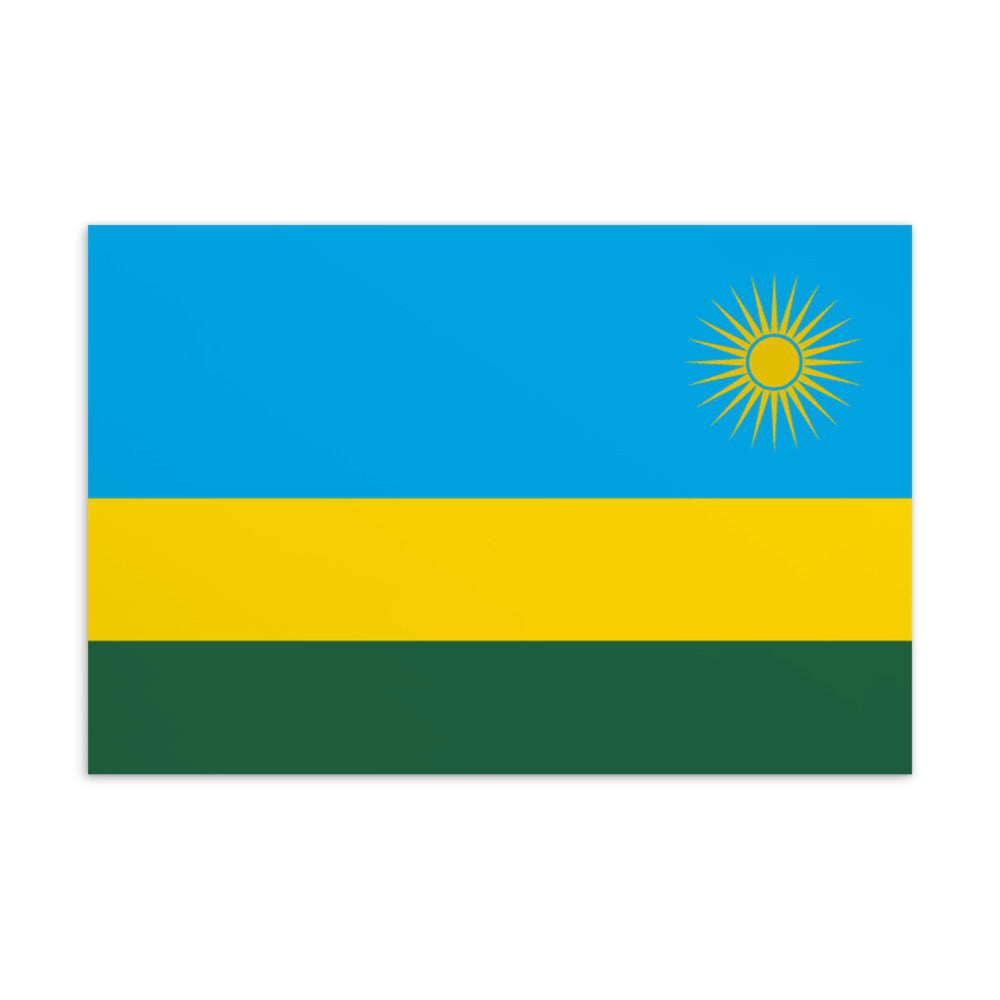 National Flag Postcards - Collection 2 Rwanda postcard