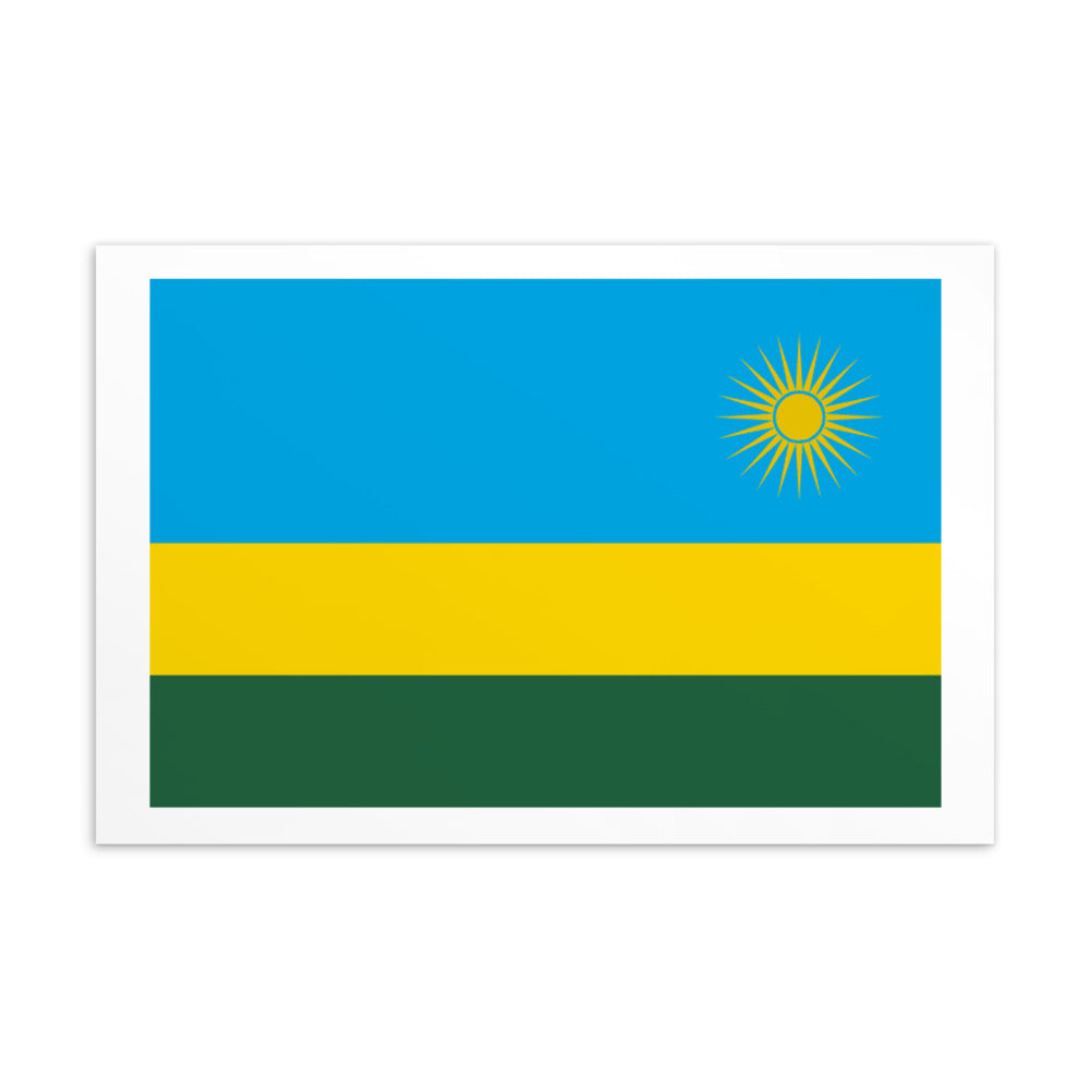 National Flag Postcards - Collection 2 Rwanda postcard