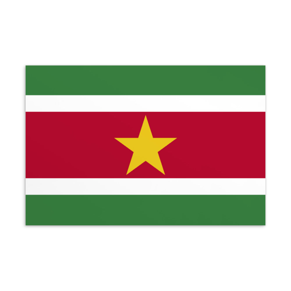 National Flag Postcards - Collection 2 Suriname postcard