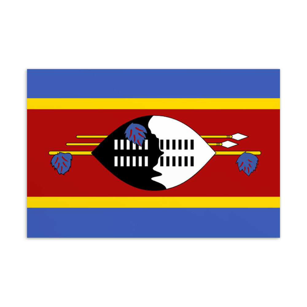 National Flag Postcards - Collection 2 Eswatini postcard
