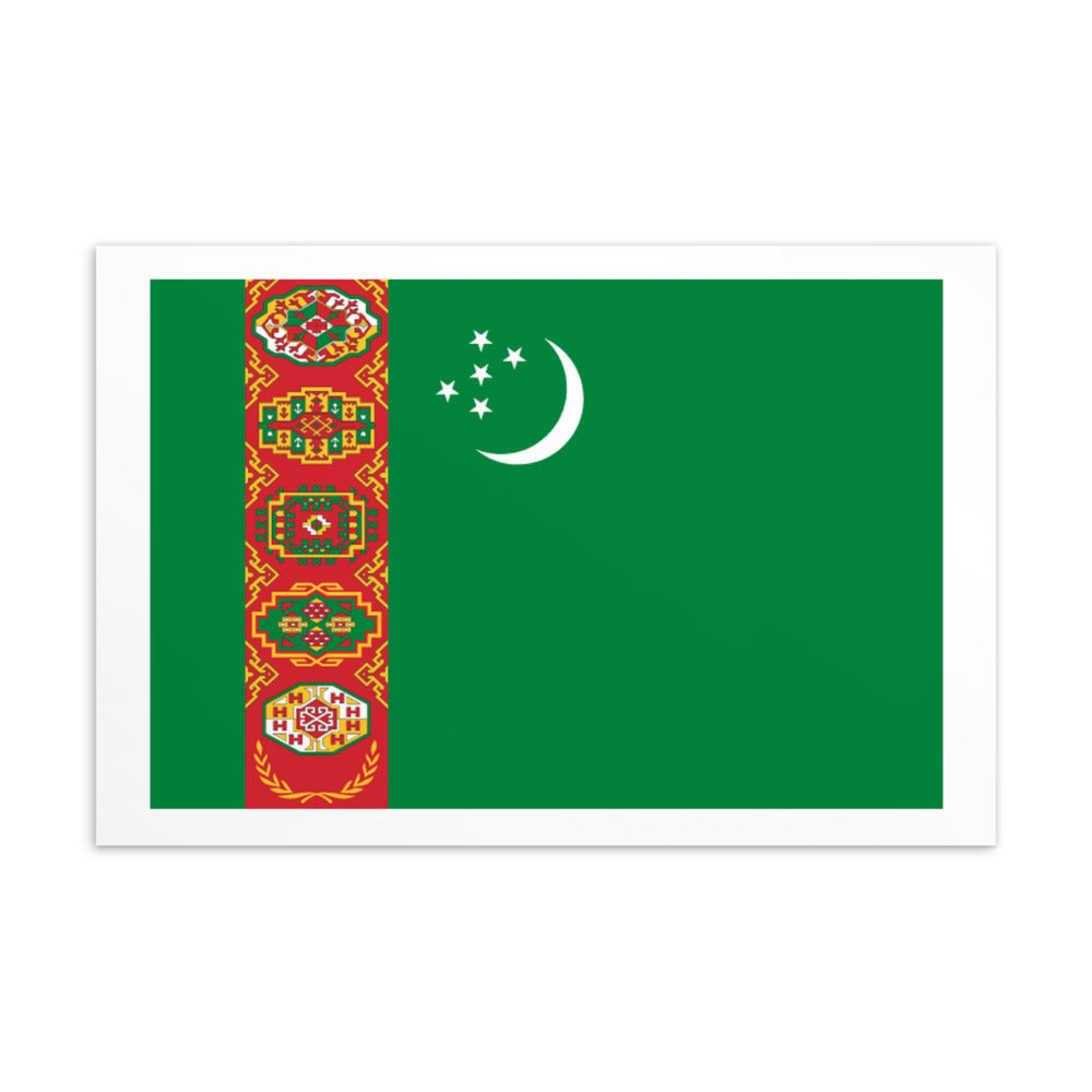 National Flag Postcards - Collection 2 Turkmenistan postcard