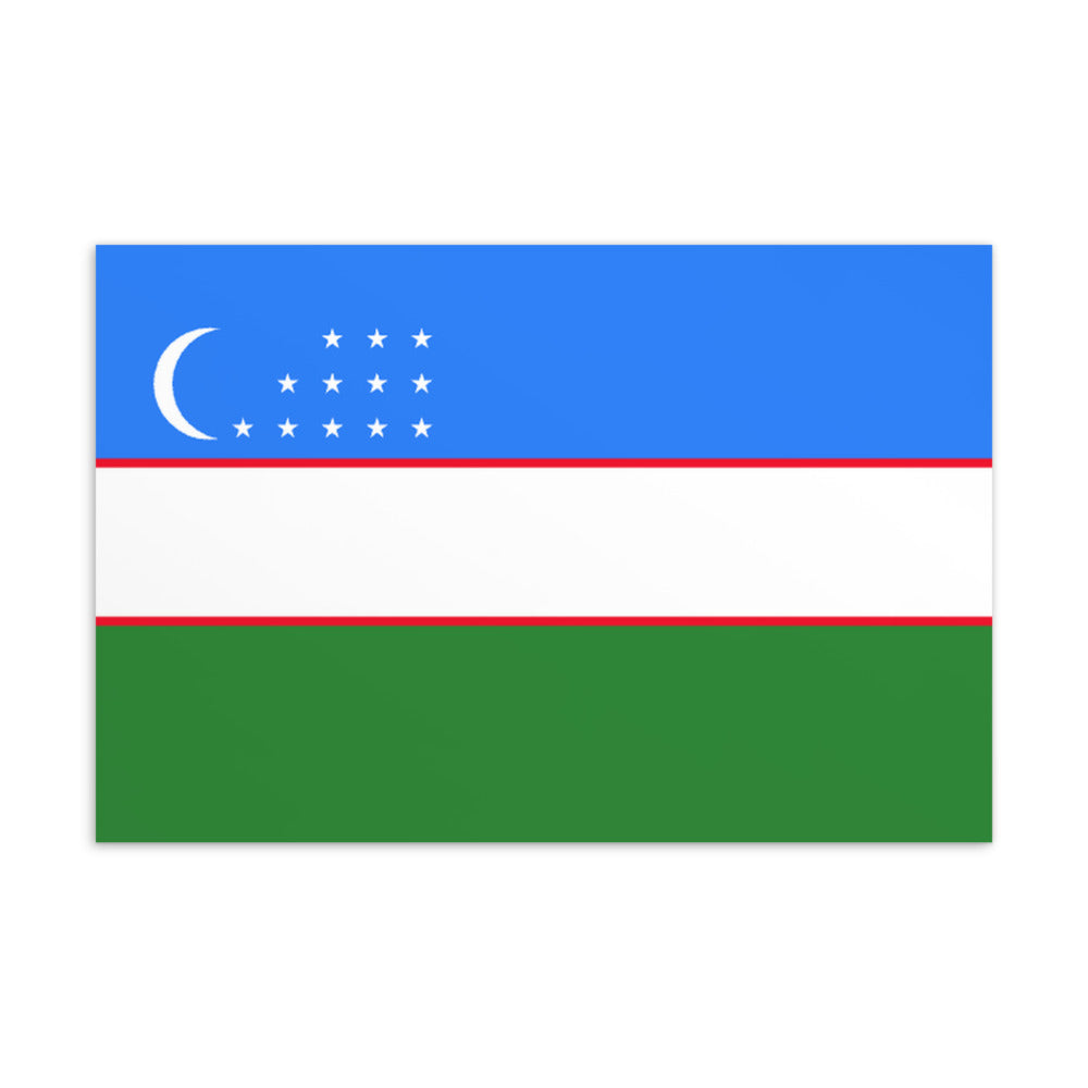 National Flag Postcards - Collection 2 Uzbekistan postcard