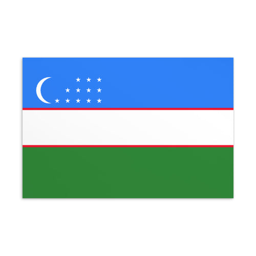National Flag Postcards - Collection 2 Uzbekistan / 4×6